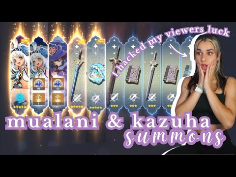 Stealing viewers luck for 5 EARLY 5*? 😵 ⏐Mualani & Kazuha pulling session  ♡