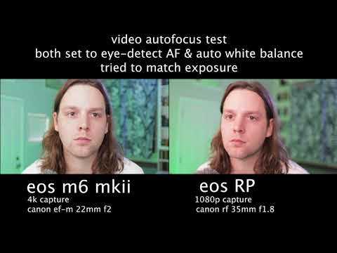 autofocus speed test - canon eos m6 mkii vs canon eos RP