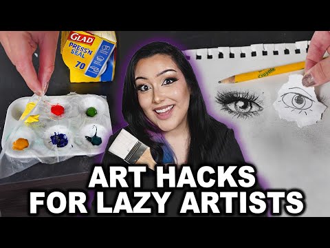 9 Art Hacks For LAZY Artists *least effort as possible*