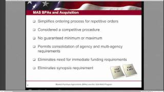 GSA Training: Blanket Purchase Agreements (BPAs) - 1 of 6