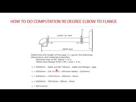 TAKEOFF OF ELBOW 90 DEGREE AND WELD NECK FLANGE IN PIPING