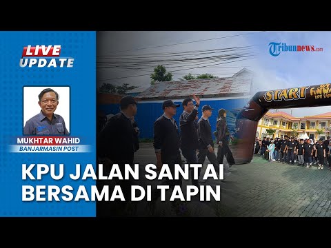 KPU Tapin Gelar Jalan Sehat untuk Sosialisasikan Pemilihan Kepala Daerah Jelang Pilkada 2024