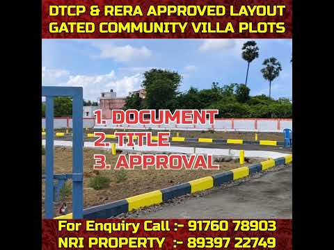 Villa Plots @ 28 lakhs in Kelambakkam #home #villa #dtcpplot