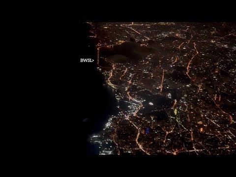 Landing At Mumbai Airport T2 | Night views of Sealink, Marine Drive, TransHarbour Link Rd - 4K