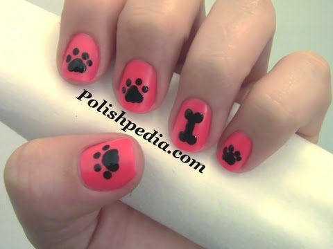 Dog Paw Nail Art