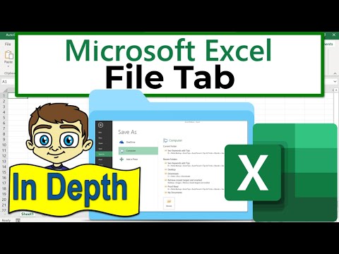 The Excel File Tab in Depth