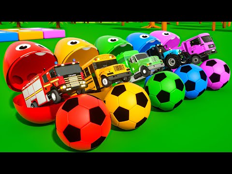 five little monkey - Baby songs soccer ball go down the slide - Baby Nursery Rhymes & Kids Songs