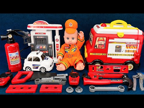 [75 minute video] FIREFIGHTER DOLL TOY SET 🚒 Fire Truck Toy Collection