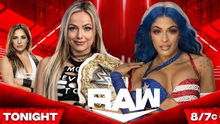 RAW || LIV MORGAN(W/RAQUEL RODRIGUEZ) VS ZELINA VEGA || WOMEN'S WORLD CHAMPIONSHIP ||