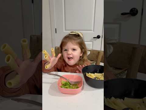 Caught being silly! #dinner #family #familydinner #toddler #momlife #pasta #silly #funny