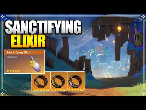 How to Get  Sanctifying Elixir in 5.0 | Tribe Secret Spaces | World Quests & Puzzles【Genshin Impact】