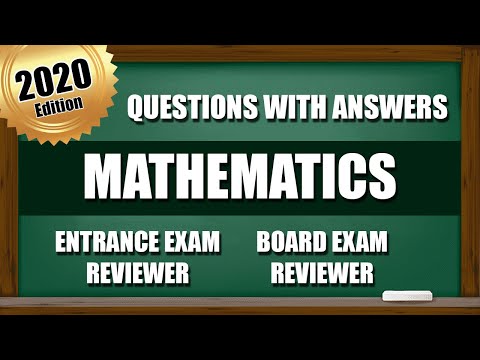 Entrance Exam Reviewer 2020 | Questions with Answer in General Math, Pre-Calculus and Statistics