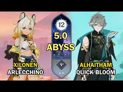 C0 Xilonen x Arlecchino & C0 Alhaitham QB | Spiral Abyss Floor 12 (9 Stars) | Genshin Impact 5.1【原神】