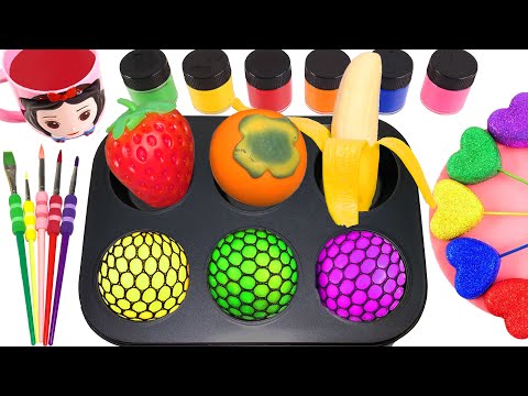 Oddly Satisfying Video lHow To Make Rainbow Glossy Mishball FROM Lollipop Glitter Candy Cutting ASMR