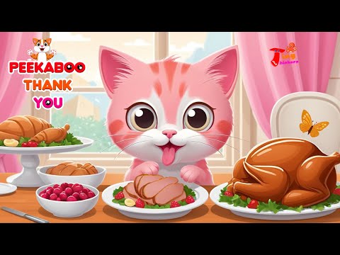 Peekaboo, Thank You | Thanksgiving Song for Toddlers | Nursery Rhymes for Kids | Tinny Thinkers Club