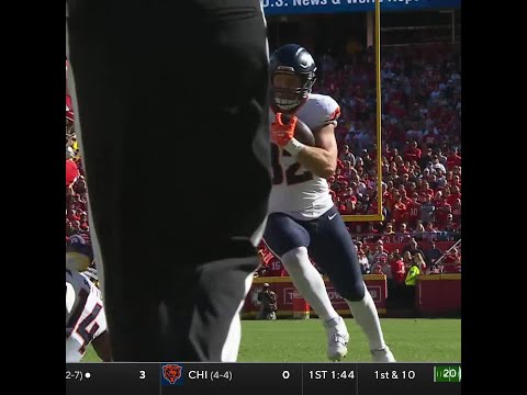 Adam Trautman catches for a 34-yard Gain vs. Kansas City Chiefs