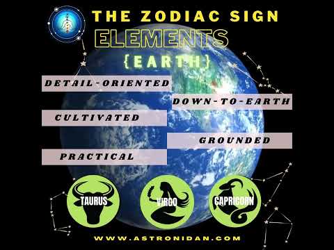 The zodiac sign elements | Earth Elements