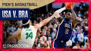 Team USA is ON TO THE SEMIS in men's basketball after blasting Brazil | Paris Olympics | NBC Sports