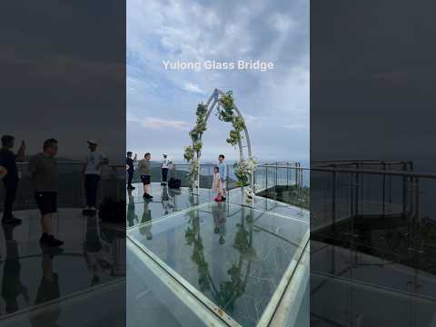 Yulong Bay Glass Bridge in Chongqing, China! #GlassBridge #Adventure #TravelChina #YulongBay