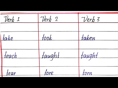 Verb 1 Verb 2 Verb 3 | Verb Forms | Present, Past, Past Participle | Irregular Verbs