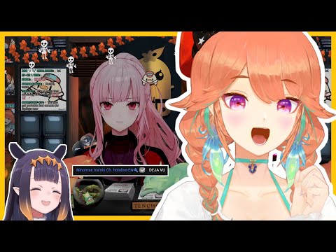 Calli Suddenly Crashed in Kiara's Stream | Hololive