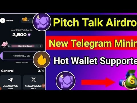 Pitch talk airdrop | Hot Mining Supported Project | Pitch Talk Telegram Bot  .