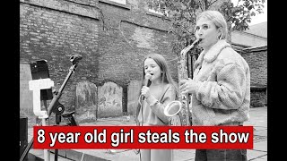 AMAZING York Busker is joined by 8 Year Old Girl Who Steals The Show!  #york #busker #livemusic