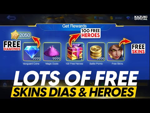 GET LOTS OF FREE DIAMONDS, SKINS & 100 HEROES BY JUST LOGGING IN DAILY!