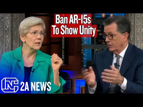 Elizabeth Warren & Stephen Colbert Tells Republicans To Ban AR-15s In Show of Unity