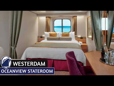 HAL Westerdam | Large Oceanview Stateroom Walkthrough Tour & Review 4K | Holland America Cruise Line