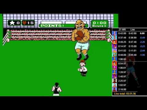 Mike Tyson's Punch Out speed run in 15:42.70 (Former WR)