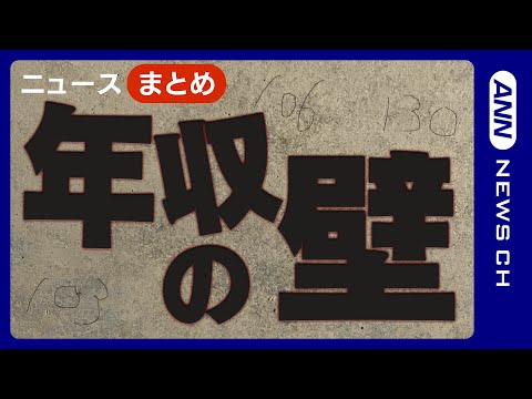 【"年収の壁"見直し】自公国3党協議始まる 立憲民主党は「130万円の壁」で対策法案を提出【ニュースまとめ】ANN/テレ朝