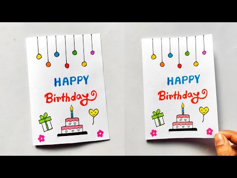 Easy and Beautiful Birthday card making | How to make Birthday card at home | Happy Birthday card