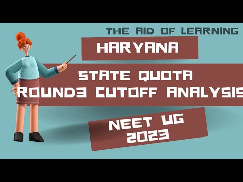 Haryana|Neet Round 3 Cutoff 2023|State Quota|