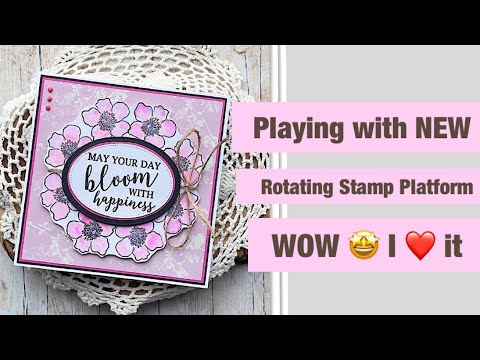 Playing with NEW Rotating Stamp Platform #craftstash #rotatingstampplatform