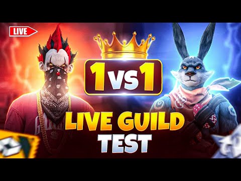 LIVE ON 🔴🤬 HARDEST GUILD TEST 1 V 1 👿 ONLY ONE TAPS 💙 Free Fire Live Telugu 🧡 #kv18 #nonstopgaming