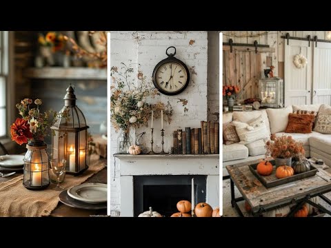 Timeless Autumn Elegance: Vintage Harvest Charm for Your Living Room