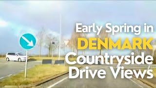 Scenic Denmark Countryside Drive: Early Spring Views Under Blue Skies 🇩🇰