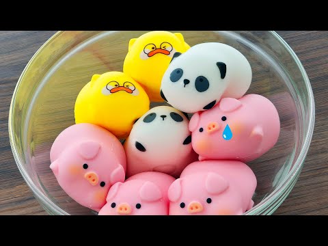 Making Fluffy Slime with Cute Squishy - #ASMR #notalkingasmr