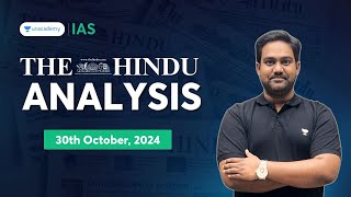 The Hindu Newspaper Analysis LIVE | 30th October | UPSC Current Affairs Today | Chethan N