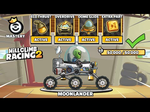 Hill Climb Racing 2 - NEW MASTERY MOONLANDER UNLOCKED 😱 GamePlay