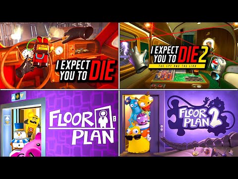 VR Puzzler Marathon | I Expect You to Die 1 & 2 | Floor Plan 1 & 2 + DLCs | Full Game Walkthrough