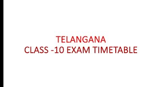 CLASS-10 ,TIMETABLE SSC BOARD