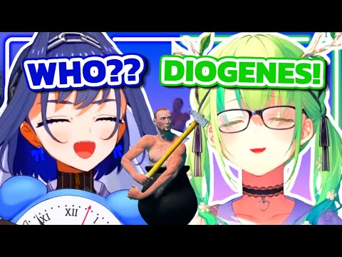 Fauna Teaches Kronii About Diogenes 【The Getting Over It Trials】【Kronii & Fauna - holoEN】