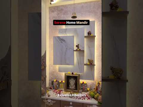 Serene home mandir #mandir #interiorstyle