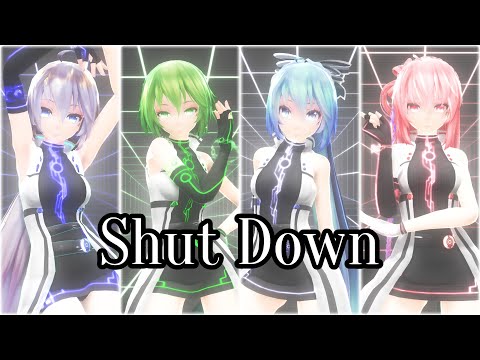 【MMD】BLACKPINK - "Shut Down"【Tda GUMI×Miku×Haku×Luka】