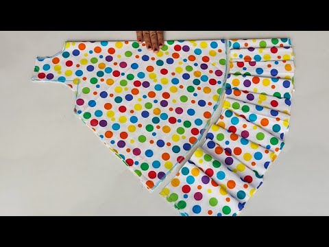 3-4 Year One Piece Umbrella cut Baby Frock cutting and stitching | Baby Frock cutting and stitching