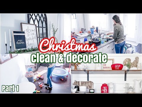 CHRISTMAS CLEAN AND DECORATE WITH ME 2021 | CHRISTMAS DECOR IDEAS | SPEED CLEANING | PART 1