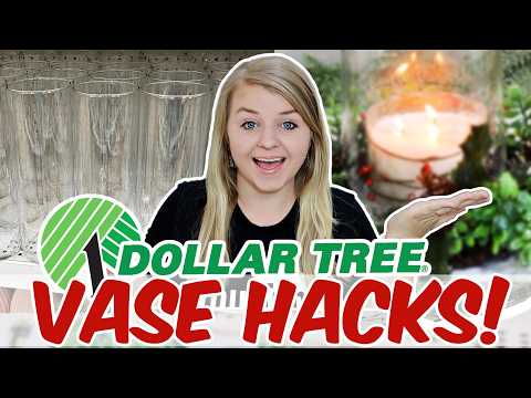 BRILLIANT 💡 DIY Christmas Decor Ideas using Dollar Tree Vases