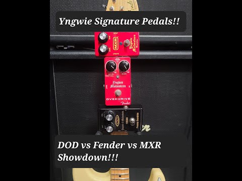 MXR Yngwie Pedal vs Fender & DOD YJM Pedals #yngwiemalmsteen #yngwie #mxr #fender #dod #yjm #bogner